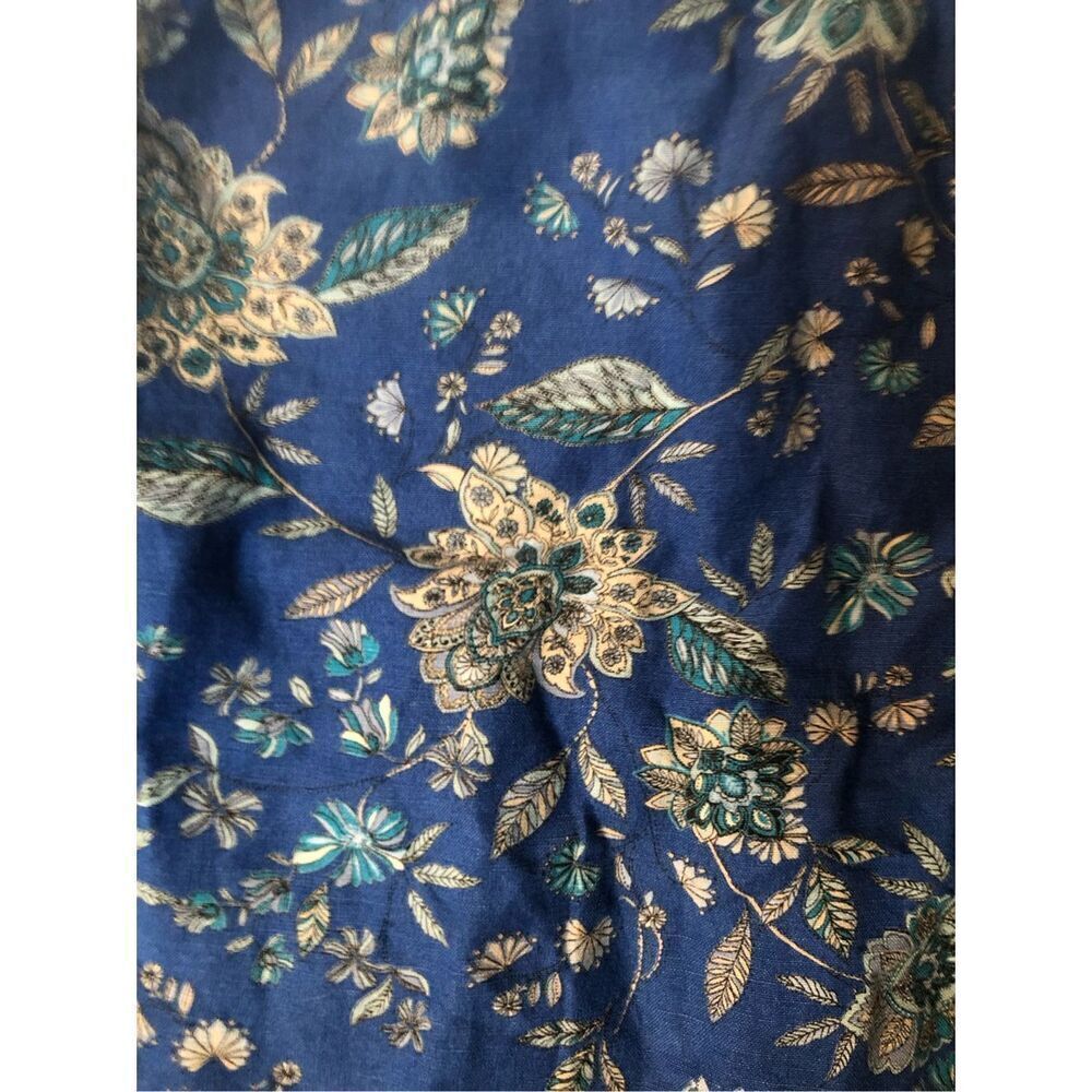 NWT Floral linen skort J Jill linen blend wrap blue ditzy floral skort. Elastic - Picture 6 of 13